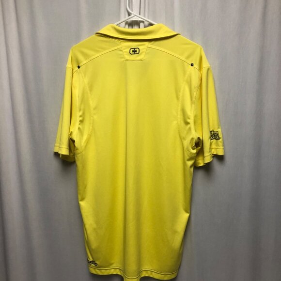 OGIO Golf Shirt Mens Large Bright Yellow Short Sleeve Polo - Picture 3 of 7